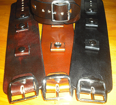 Plain Leather Watch Bands handmade by Old School Leather Co.