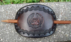 Eagle Leather Biker Barrette