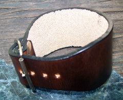Brown Leather Wristband