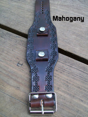 Tooled Leather Watch Band