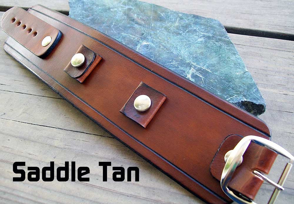 Cuff Watch Band Saddle Tan