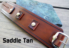 Cuff Watch Band Saddle Tan