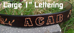 Leather Belt with Initials