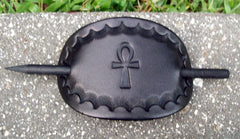 Black Egyptian Ankh Barrette