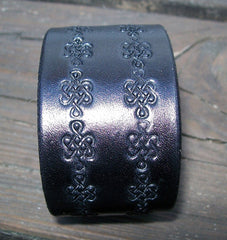 Celtic Leather Snap Cuff