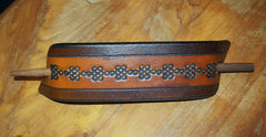 Celtic Knot Extra Large Leather Stick Barrette