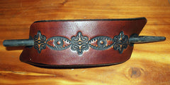 Tooled Leather Hair Slide