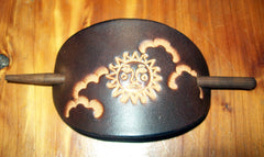 Celestial Sun Leather Barrette