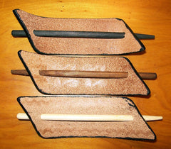 Leather Hair Slide Stick Colors