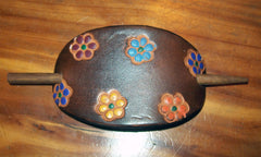 Retro Leather Barrette