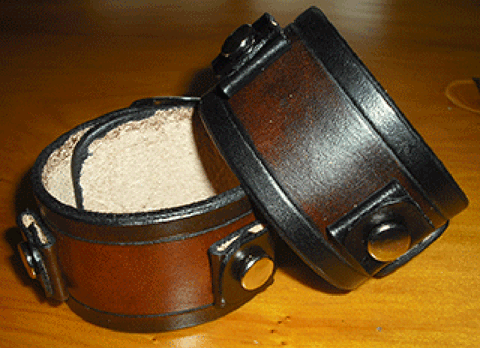 Plain & Two Tone Cuff Leather Watch Bands | 1.5"