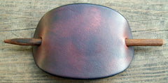 Mahogany Leather Stick Barrette