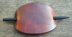 Tan Leather Barrette