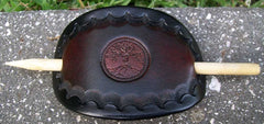 2 Tone Leather Stick Barrette Tree of Life