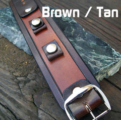 Two Tone Leather Watch Band