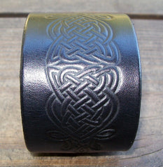 Wide Leather Cuff Bracelet