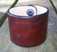 Mahogany Wide Snap Wristbands