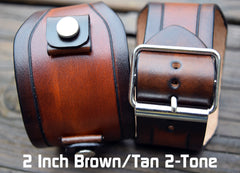 Two Tone Leather Watch Band
