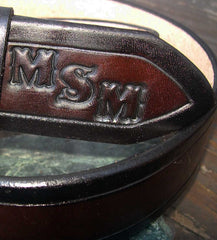 Leather Belt with Initials