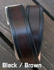 Black & Brown 2 Tone Leather Belt