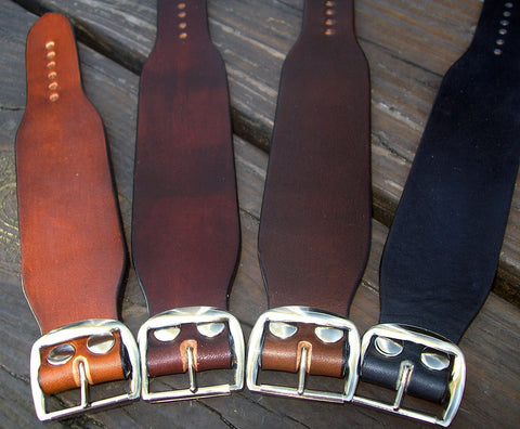 Leather Wristbands | Plain Leather Bracelets | 1.5" Adjustable