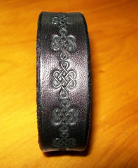 Black Leather Wristband