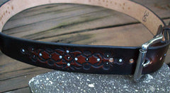 Leather Belt with Crystals