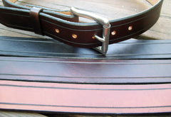 Grooved Leather Belts