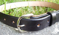 Black Leather Belt for Kids