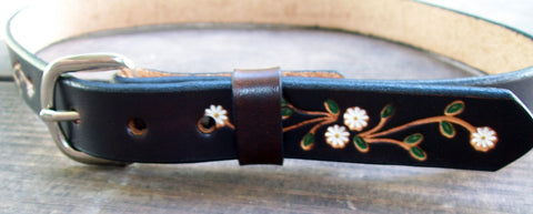 Daisy Flower Leather Belt for Kids