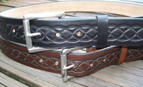 Hand Tooled Leather Belts | Knot Design| Personalized FREE!
