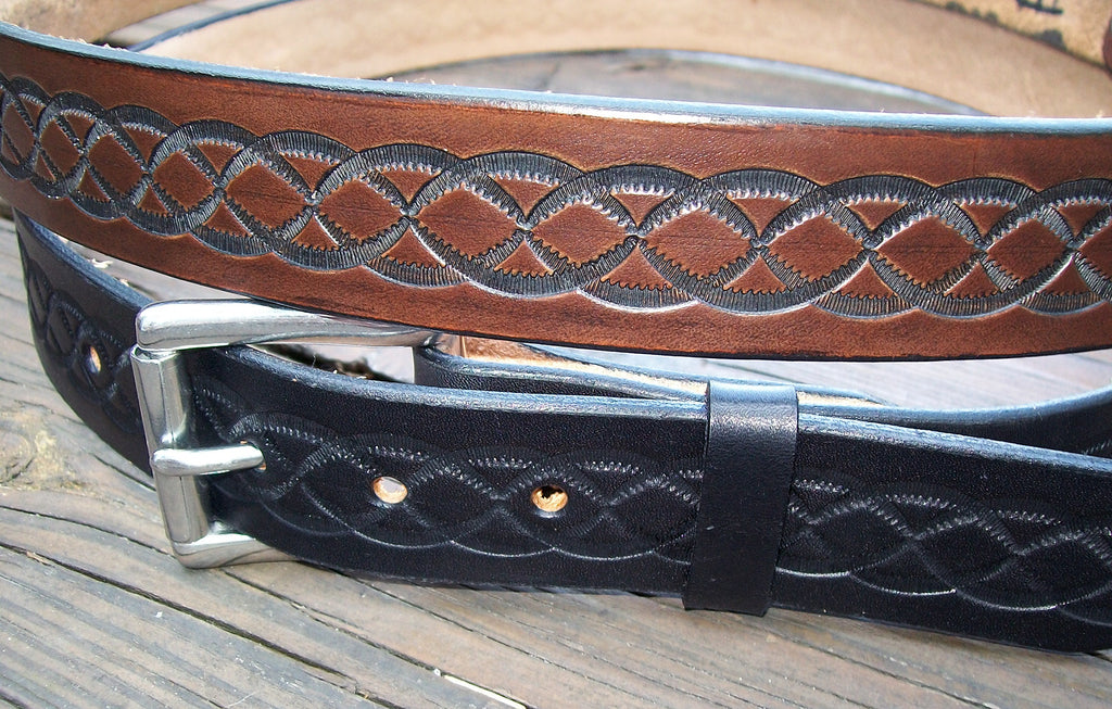 Handtooled Leather Belt