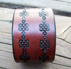 Celtic Knot Leather Cuff