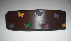Butterfly Leather French Barrette
