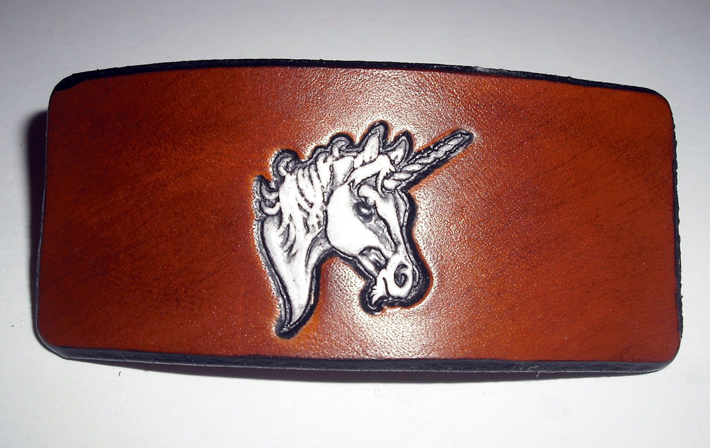 Unicorn Leather French Barrette