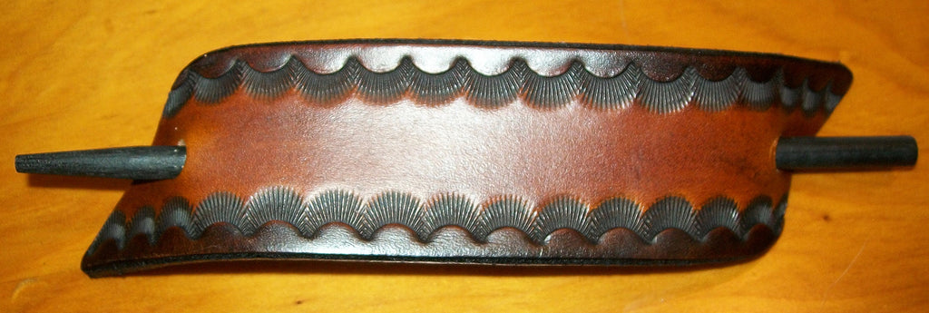 Extra Large Leather Barrette with Stick
