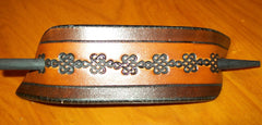 Celtic Knot Leather Stick Barrette