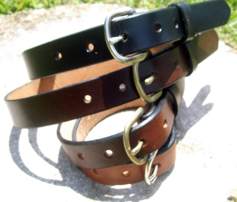 Handmade Leather Belts for Children | Solid Plain Colors