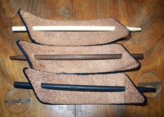 Large Leather Stick Barrettes
