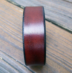 Mahogany Leather Wristband